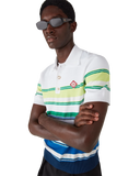 Casablanca Gradient Stripe Short Sleeve Polo Shirt