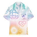 Casablanca Halftone Logo Cuban Collar SS Shirt