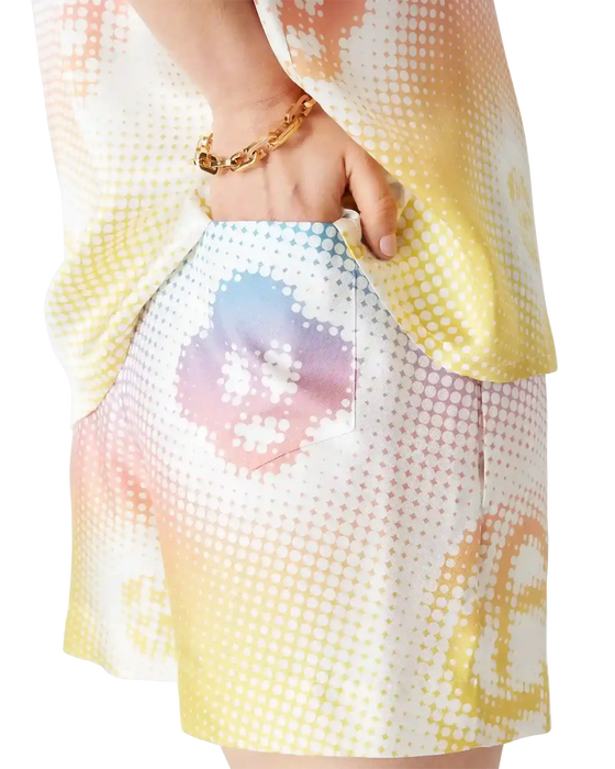 Casablanca Halftone Logo Silk Shorts