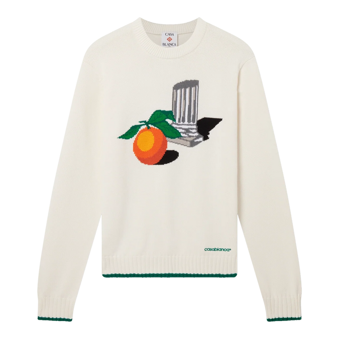 Casablanca Intarsia Jumper White