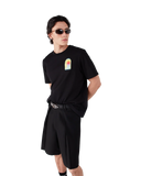 Tricou Casablanca L’Arche cu mânecă scurtă Negru