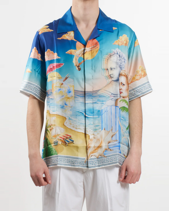 Casablanca Le Plongeon Short Sleeve Shirt Silk