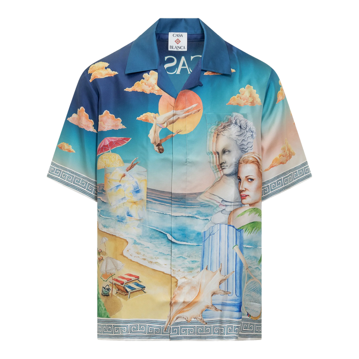 Casablanca Le Plongeon Short Sleeve Shirt Silk
