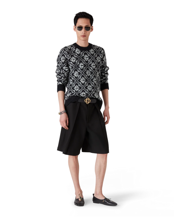 Casablanca Mohair Monogram Jumper Black
