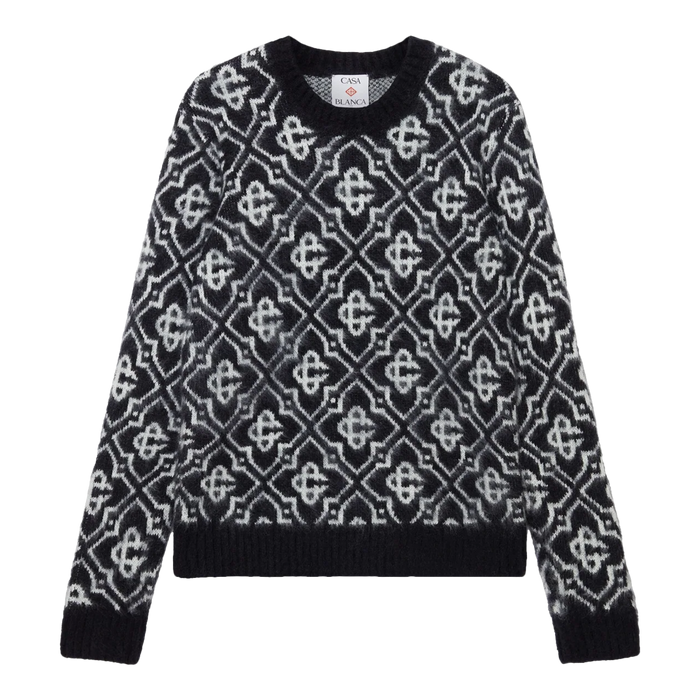 Casablanca Mohair Monogram Jumper Black