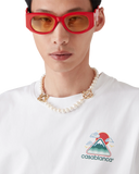 Casablanca Montagne Ondulee Short-Sleeve T-Shirt White