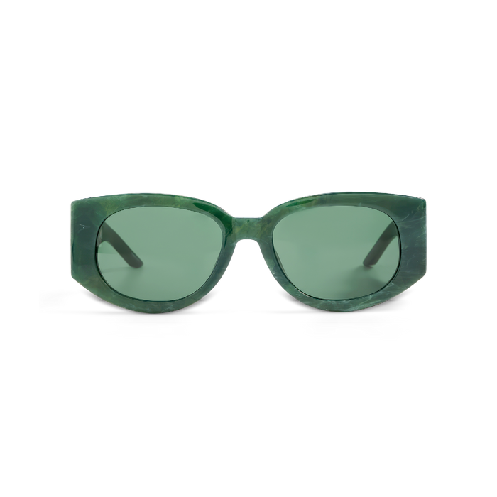 Casablanca Oval Wave Sunglasses Green
