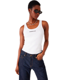 Casablanca Ribbed Tank Top White (W)