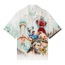 Casablanca Silk Twill Short Sleeve Cuban Collar Shirt Celebration Du Sport