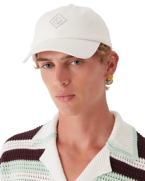 Casablanca Silver Logo Patch Cap