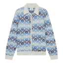 Casablanca Space Dye Monogram Long Sleeve Merino Cardigan
