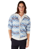 Cardigan din lână merino cu mânecă lungă Casablanca Space Dye Monogram