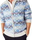 Cardigan din lână merino cu mânecă lungă Casablanca Space Dye Monogram