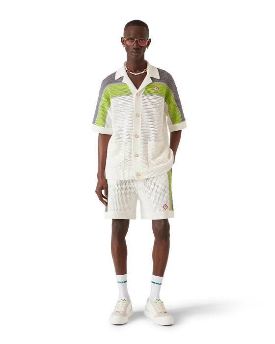 Casablanca Stripe Crochet Shirt