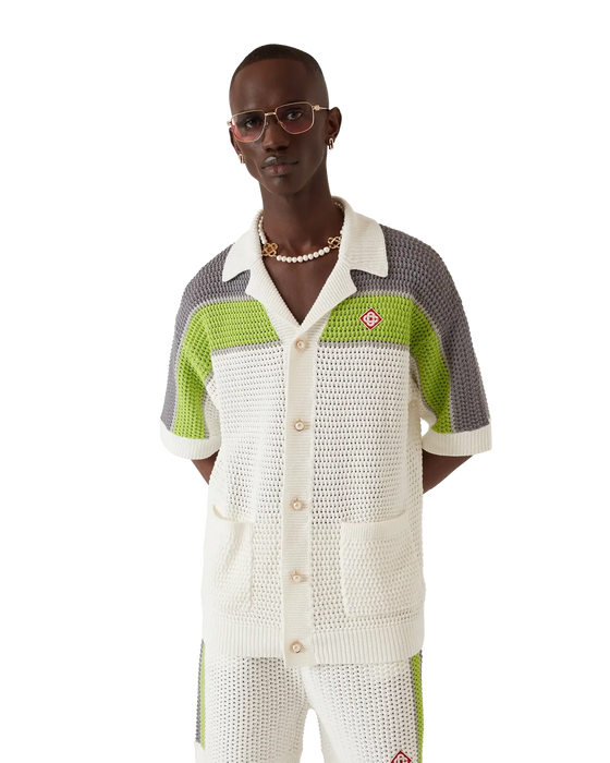 Casablanca Stripe Crochet Shirt