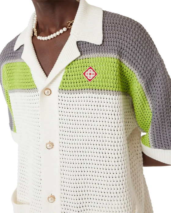 Casablanca Stripe Crochet Shirt