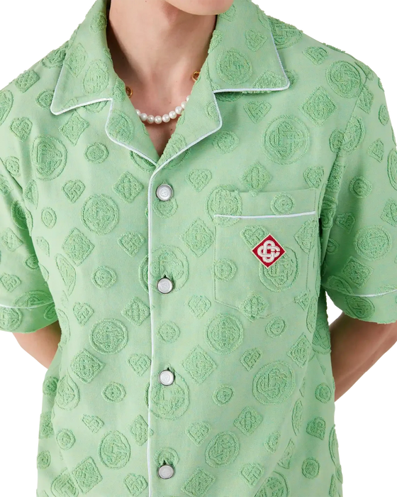 Casablanca Towelling Monogram Shirt Green