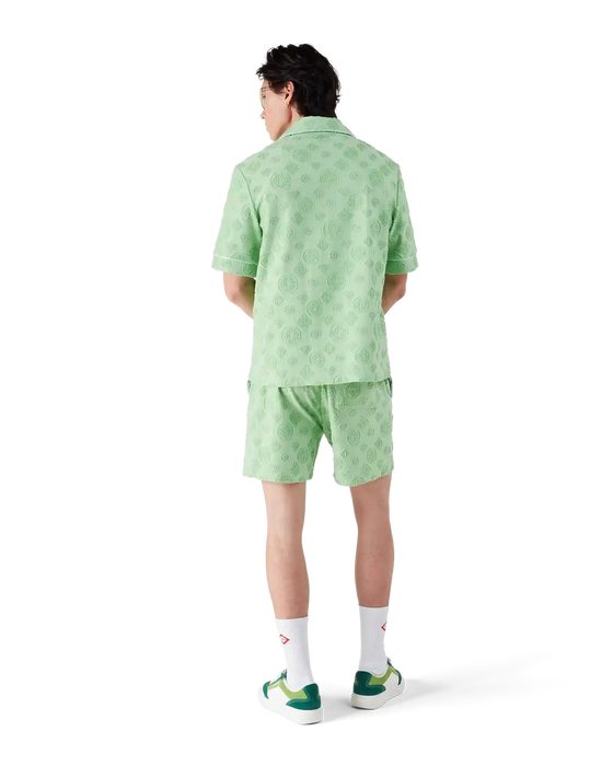 Casablanca Towelling Monogram Shorts Green
