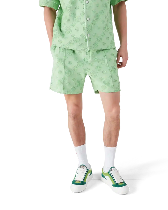 Casablanca Towelling Monogram Shorts Green