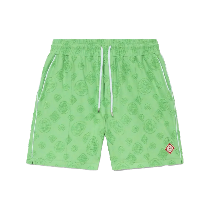Casablanca Towelling Monogram Shorts Green
