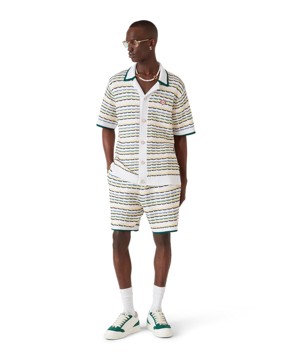 Casablanca Tuck Stitch Short Sleeve Shirt