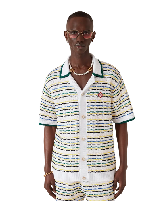 Casablanca Tuck Stitch Short Sleeve Shirt
