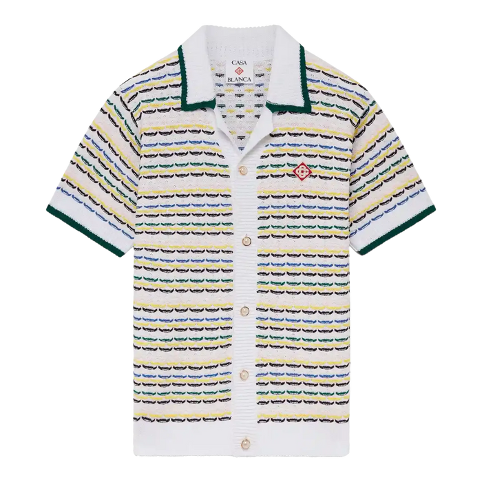 Casablanca Tuck Stitch Short Sleeve Shirt