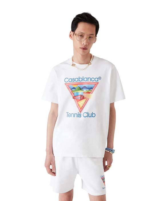 Casablanca Tennis Club Icon Short-Sleeve T-Shirt White