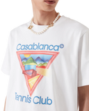 Casablanca Tennis Club Icon Short-Sleeve T-Shirt White
