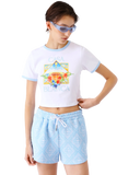 Casablanca Tennis Landscape Ringer Baby Short Sleeve T‑Shirt
