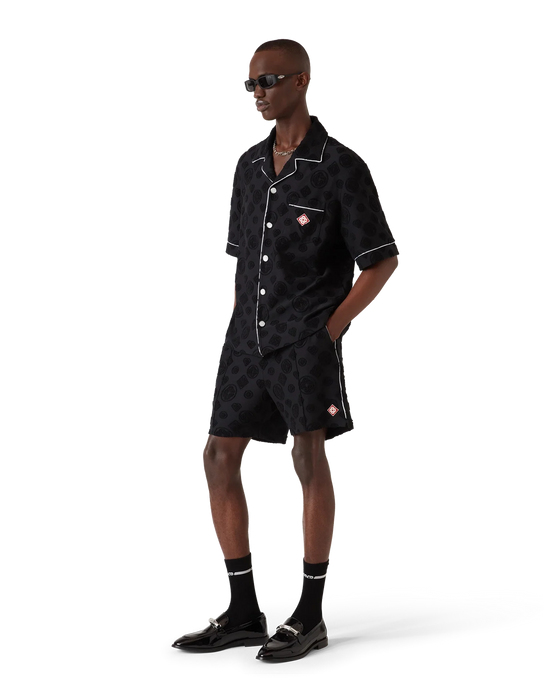 Casablanca Towelling Monogram Shirt Black