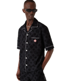 Cămașă Casablanca din lână lipită (Towelling Monogram Negru)