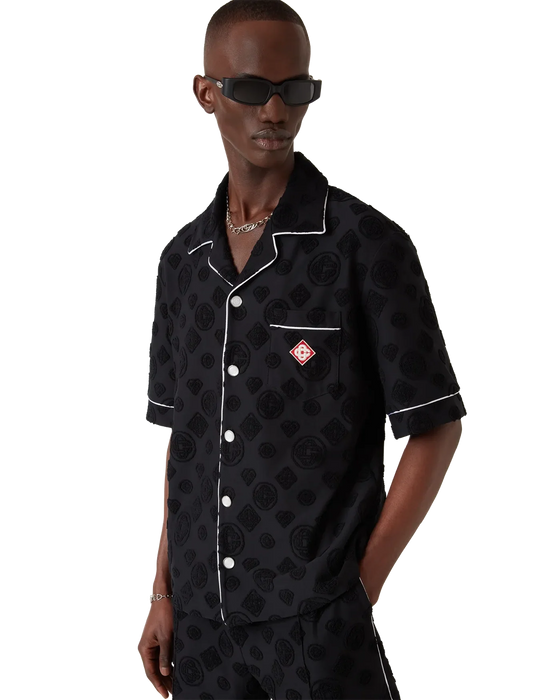 Casablanca Towelling Monogram Shirt Black