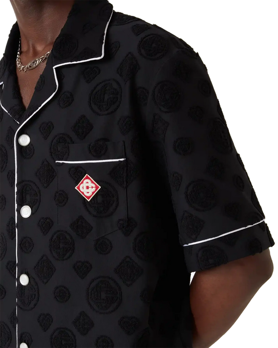 Casablanca Towelling Monogram Shirt Black