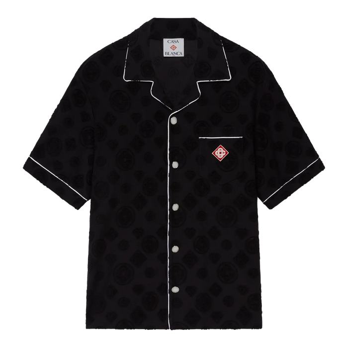 Casablanca Towelling Monogram Shirt Black