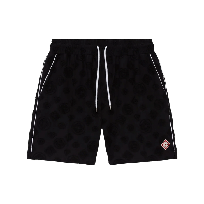 Casablanca Towelling Monogram Shorts Black