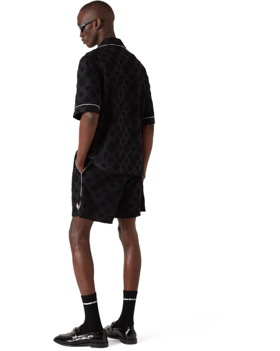 Casablanca Towelling Monogram Shorts Black