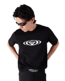 Casablanca Warped Logo Short Sleeve T-shirt Black
