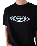 Casablanca Warped Logo Short Sleeve T-shirt Black