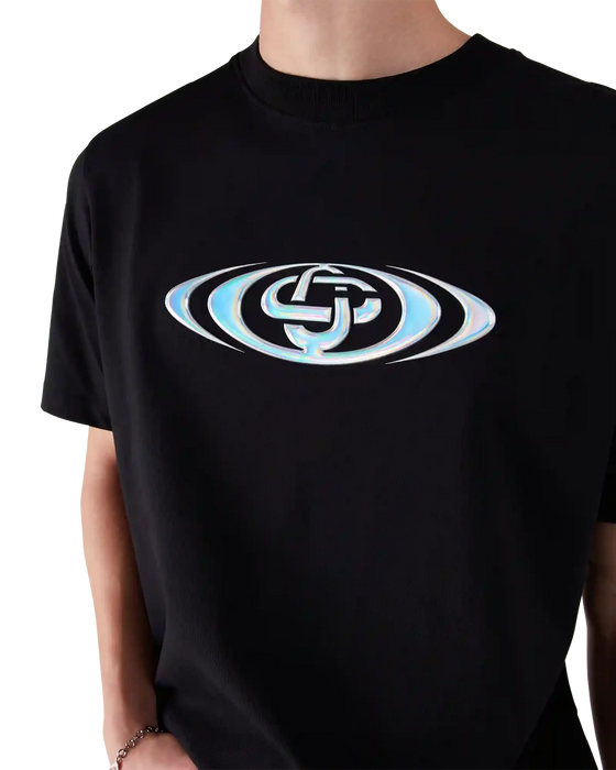 Casablanca Warped Logo Short Sleeve T-shirt Black