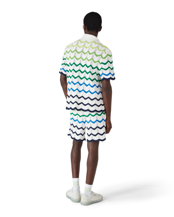 Casablanca Wave Short Sleeve Knitted Shirt