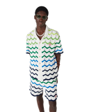 Casablanca Wave Short Sleeve Knitted Shirt