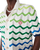 Casablanca Wave Short Sleeve Knitted Shirt