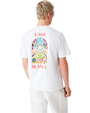 Casablanca White Tennis Landscape Short Sleeve T‑Shirt