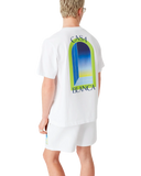 Casablanca White & Lime Arches Short Sleeve T‑Shirt