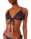Casablanca Monogram String Bikini Top