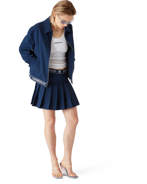 Casablanca Pleated Skirt Navy