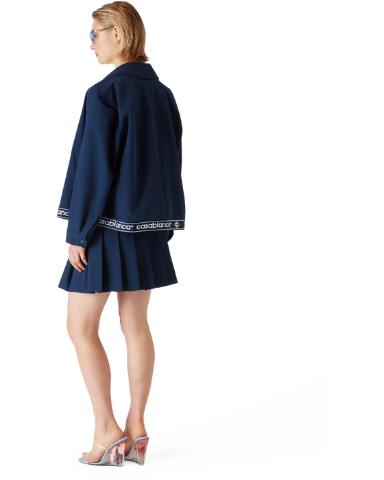 Casablanca Pleated Skirt Navy