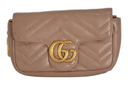 Gucci 476433 GG Marmont Super Mini Chain Shoulder Bag - Beige | Pre-Loved