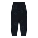Denim Tears The Cotton Wreath Pantaloni de trening negru monocrom